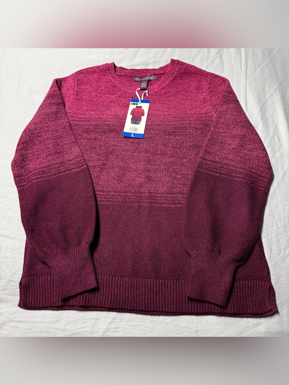 Gloria Vanderbilt Women’s Ombre Crewneck Sweater - Berry